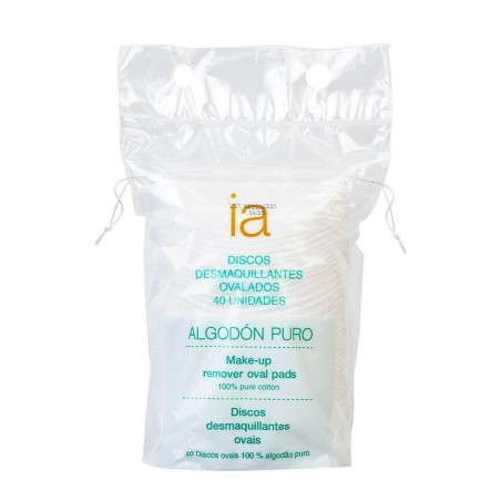 Interapothek discos desmaquillantes ovalados algodón 40uds Interapothek - 1