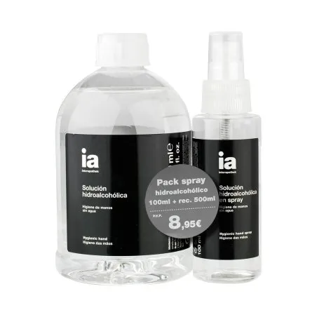 Interapothek spray soluci&oacute;n hidroalcoh&oacute;lica 100ml + recarga 500ml Interapothek - 1