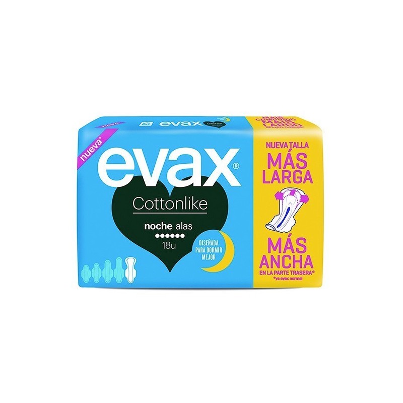 Evax compresas cottonlike noche alas 18und Evax - 1