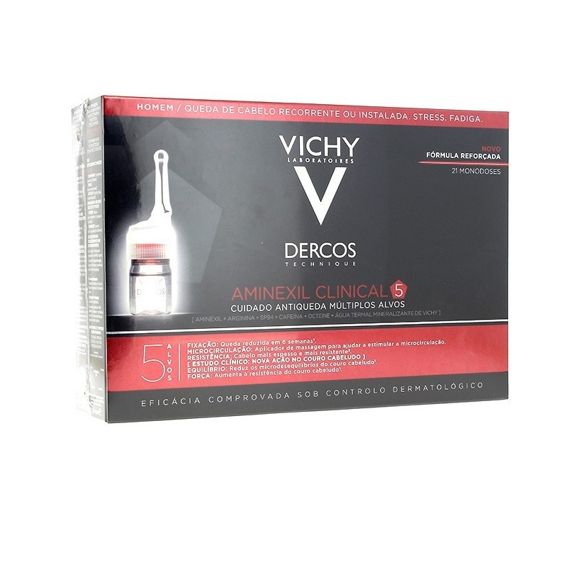 Vichy dercos aminexil clinical hombre 21 ampollas Dercos - 1