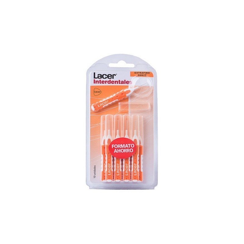 Lacer cepillo interdental recto extrafino suave 10uds Lacer - 1