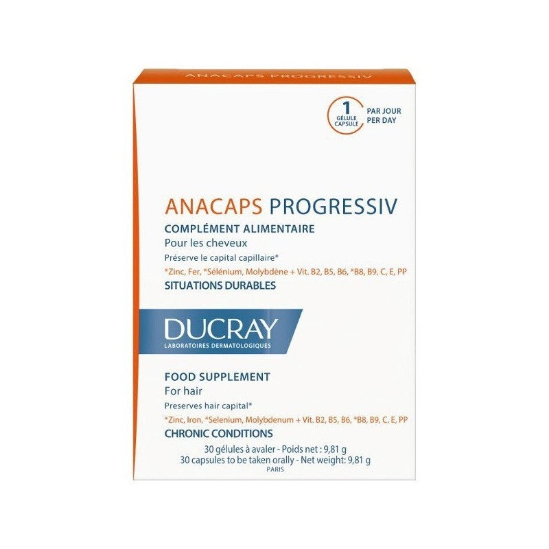 Ducray anacaps progressiv 30 cápsulas Ducray - 1