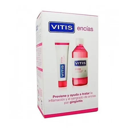 Vitis pack enc&iacute;as pasta 100ml + colutorio 500ml Vitis - 1