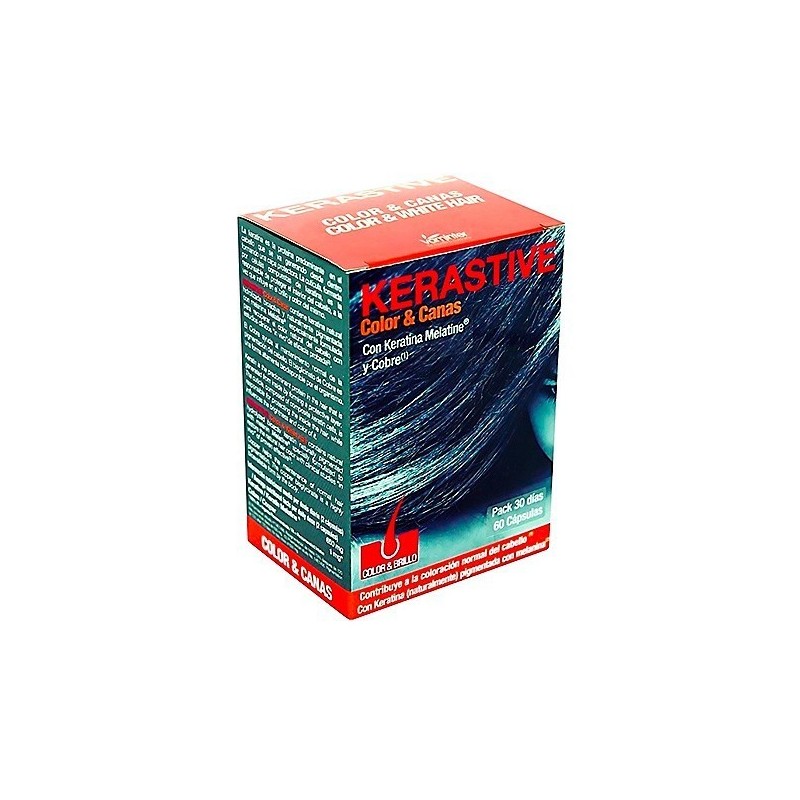 Kerastive color y canas con melatine+cobre 60 cápsulas Kerastive - 1