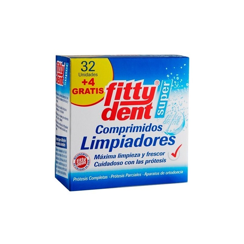 Fittydent limpiador 32 tabletas + 4 grat Fittydent - 1