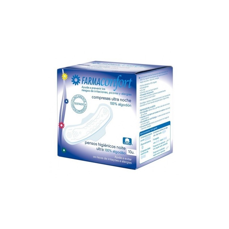 Compresa farmaconfort noche algodon 10un Farmaconfort - 1