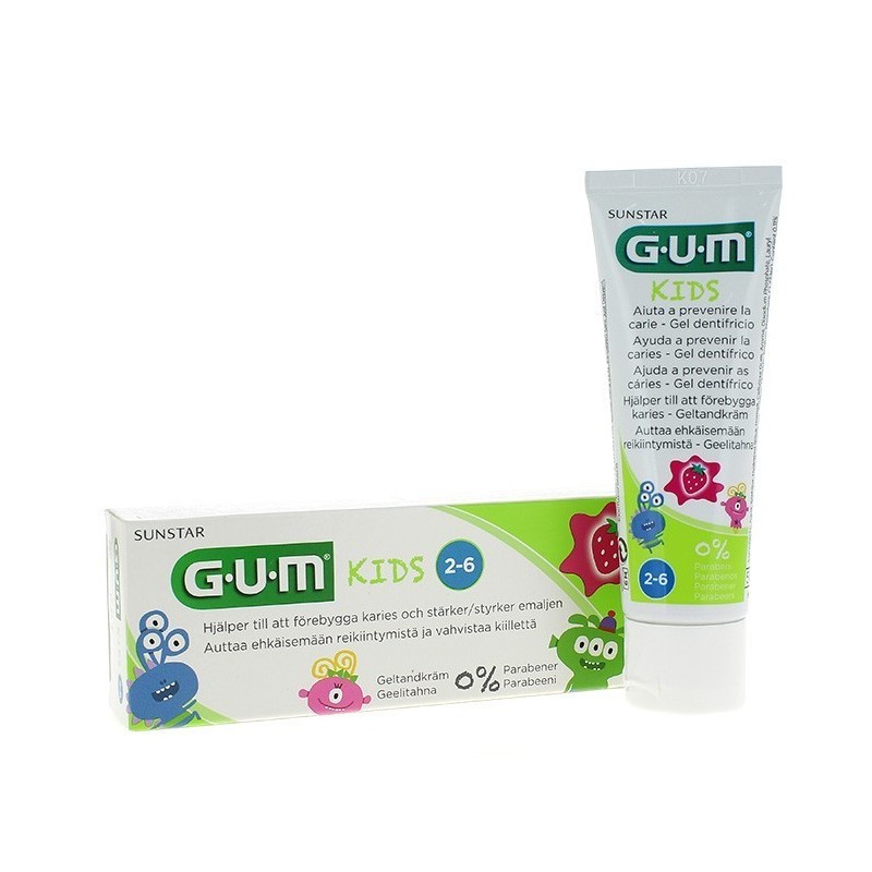 Gum niños gel dental fresa 2-6 años 50ml Gum - 1