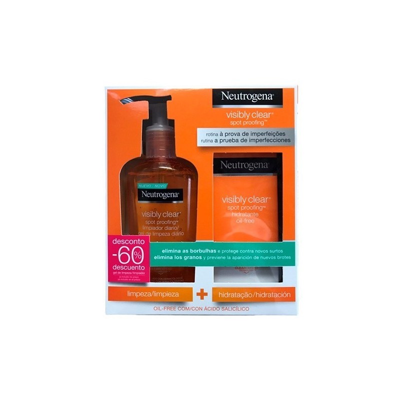 Neutrogena visibly clear hidratante oil-free + limpiador jabón Neutrogena - 1