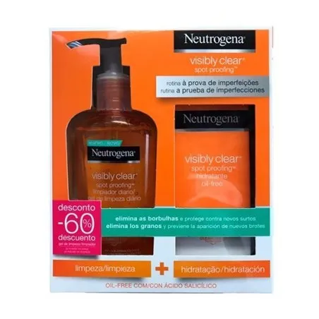 Neutrogena visibly clear hidratante oil-free + limpiador jab&oacute;n Neutrogena - 1