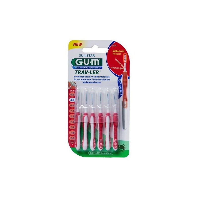 Gum cepillo interdental travler 1314 0,8 Gum - 1