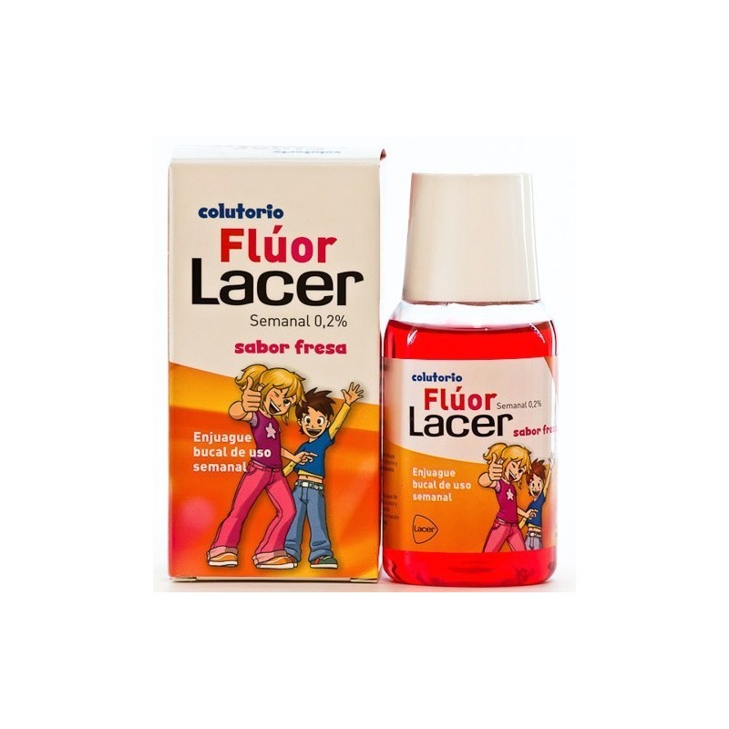 Lacer colutorio fluor fresa 0,2 100ml Lacer - 1