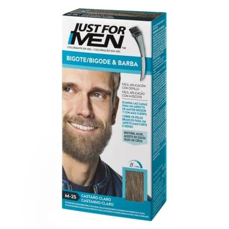 Just for men bigote y barba colorante en gel casta&ntilde;o claro Just For Men - 1