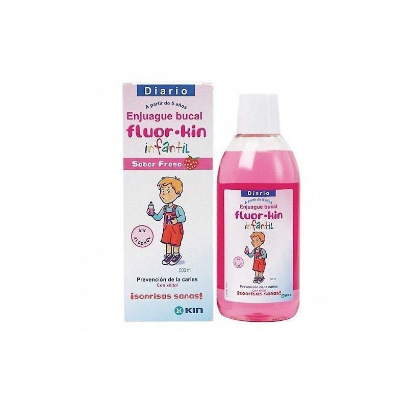 Fluorkin infantil enjuague fresa 500 ml Fluorkin - 1