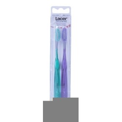 Lacer duplo cepillo medio + cepillo viaje Lacer - 1