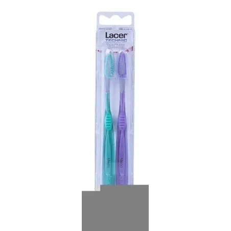 Lacer duplo cepillo medio + cepillo viaje Lacer - 1