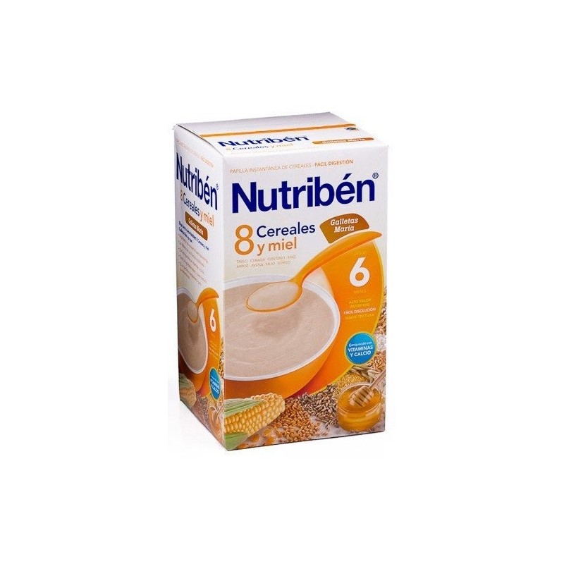 Nutribén 8 cereales y miel galletas maría 600gr Nutriben - 1