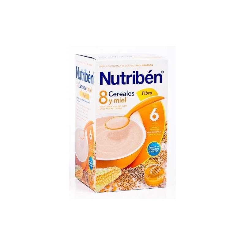 Nutribén 8 cereales y miel fibra 600gr Nutriben - 1