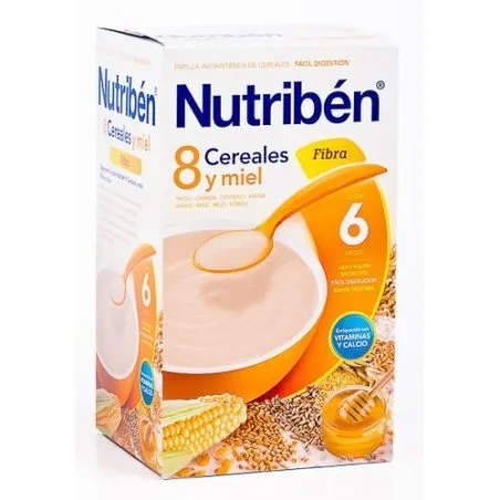 Nutrib&eacute;n 8 cereales y miel fibra 600gr Nutriben - 1