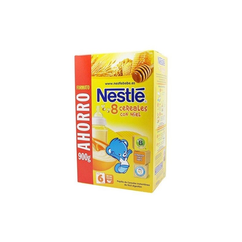 Nesté papilla 8 cereales con miel y bifidus 900g Nestlé - 1