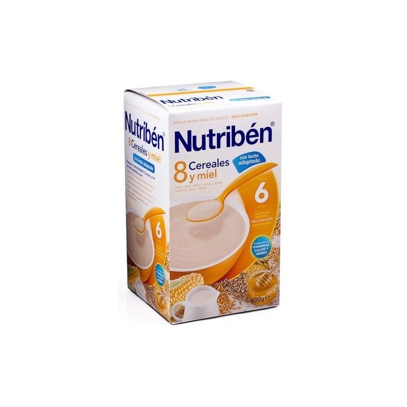 Nutribén 8 cereales miel con leche 600gr Nutriben - 1