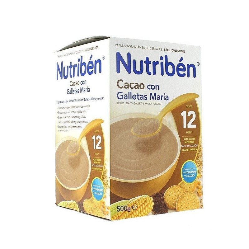 Nutribén cacao con galletas maría 500gr Nutriben - 1
