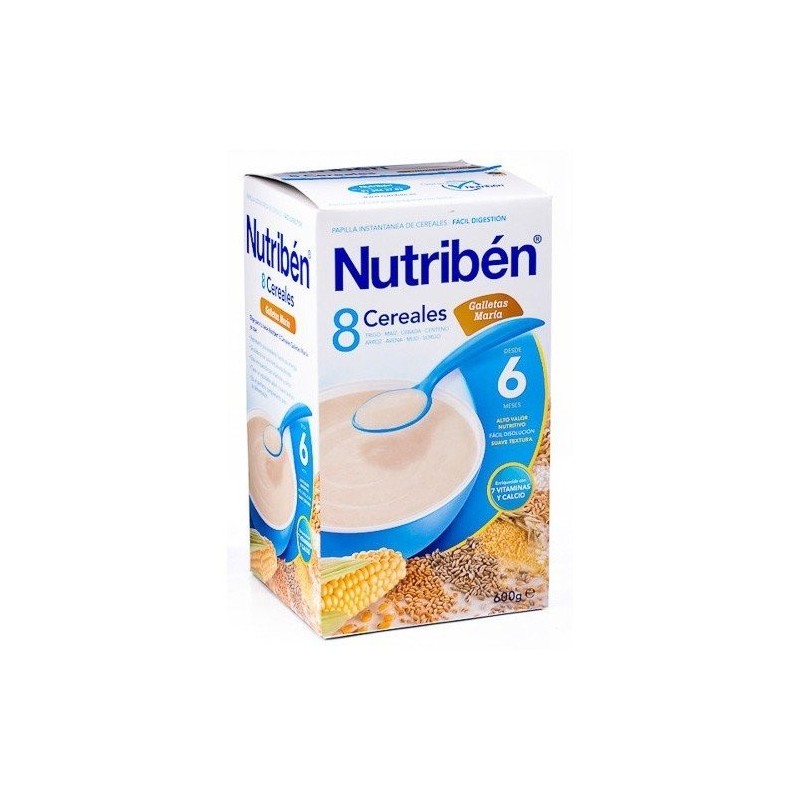 Nutribén 8 cereales galleta maría 600gr Nutriben - 1