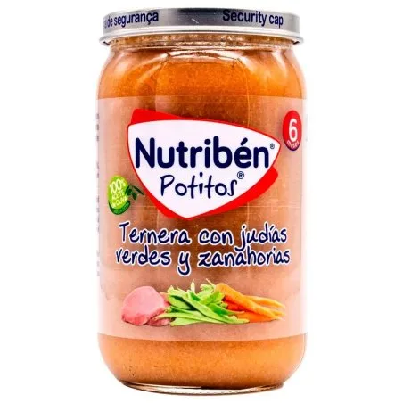 Nutrib&eacute;n potito ternera con jud&iacute;as verdes y zanahoria 235g Nutriben - 1
