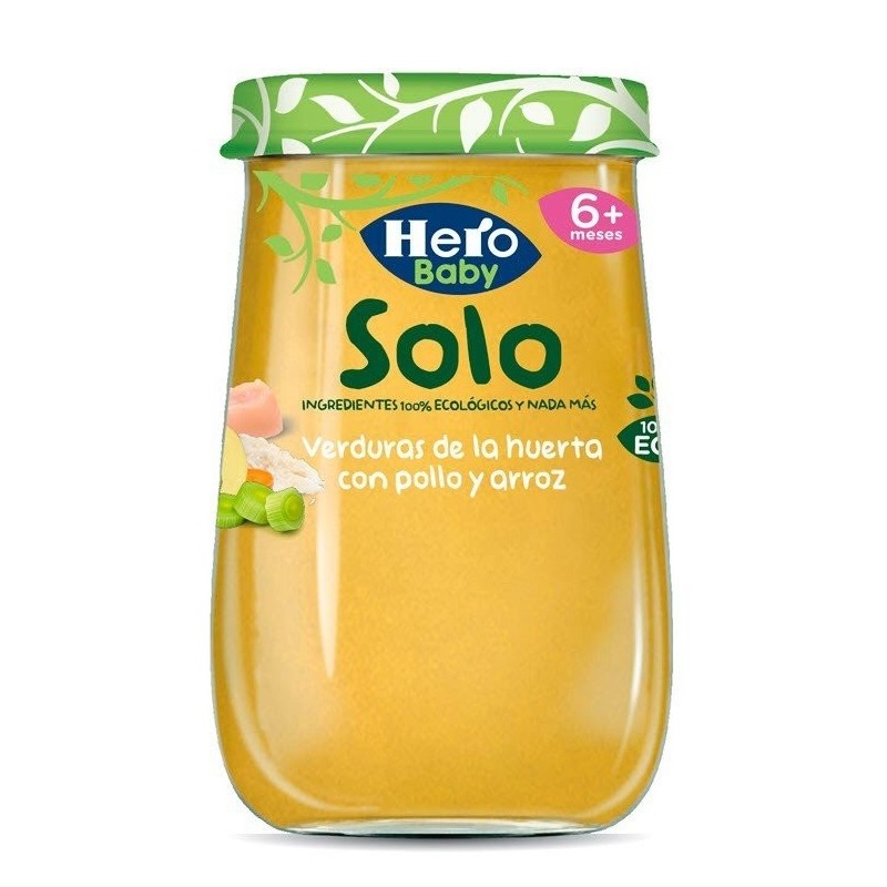 Hero baby solo ecológico verdura pollo y arroz 190g Hero - 1