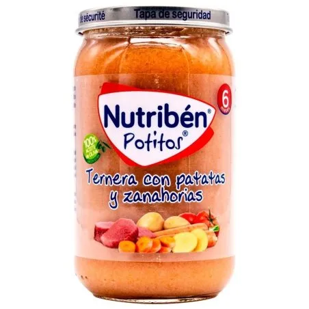 Nutrib&eacute;n potito ternera con patatas y zanahoria 235gr Nutriben - 1