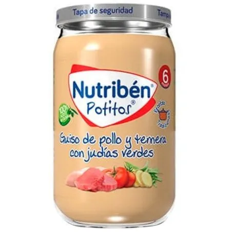 Nutrib&eacute;n potito guiso de pollo y ternera con jud&iacute;as 235gr Nutriben - 1