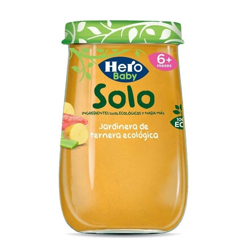 Hero baby solo ecológico jardinera de ternera 190g Hero - 1
