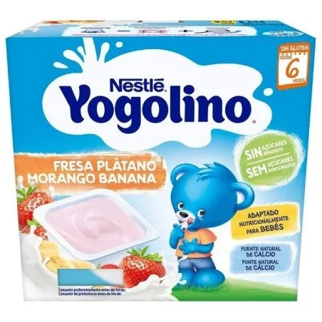 Nestl&eacute; yogolino fresa y platano 4 x 100g Nestl&eacute; Yogolino - 1