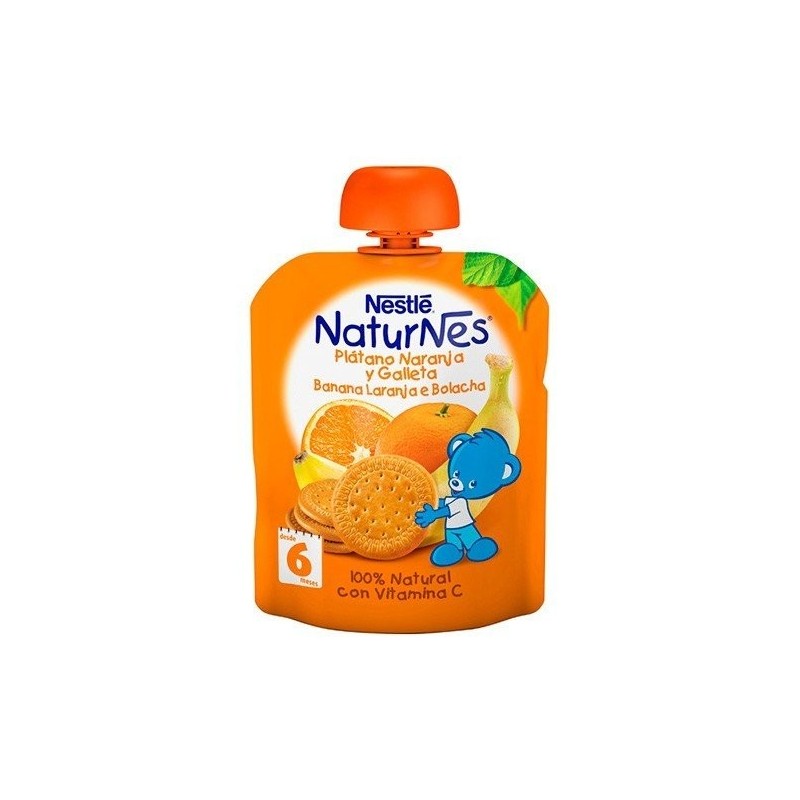 Nestlé natunes bolsita plátano naranja y galleta 90g Nestlé Naturnes - 1