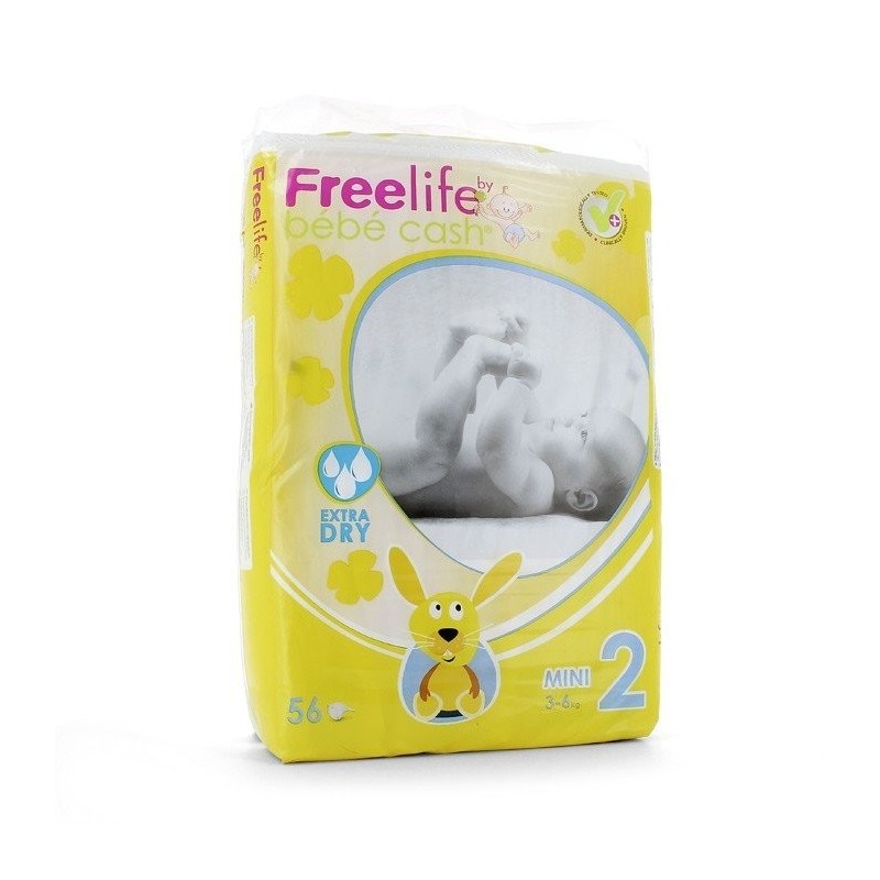 Freelife pañal bebecash 2 mini 3-6kg 56uds Freelife - 1