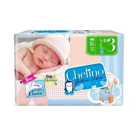 Chelino pa&ntilde;al love t/3 4-10 kg 36uds Chelino - 1