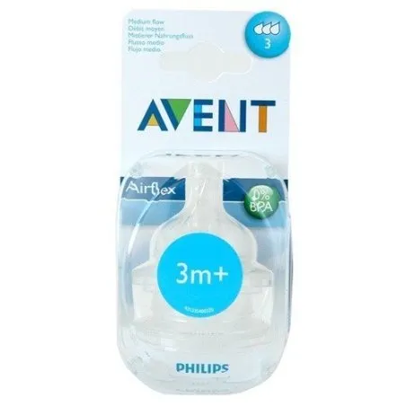 Avent tetinas clásicas flujo medio 3 meses 2uds Avent - 1