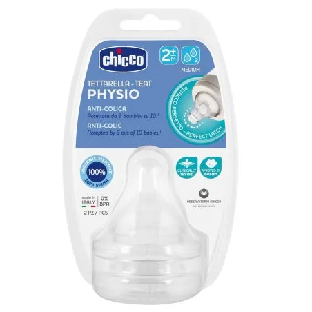 Chicco tetina physio silicona f/medio 2m+ 2und Chicco - 1