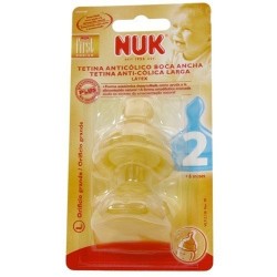 Nuk tetina fist choice látex boca ancha talla 2 orificio l 2uds Nuk - 1