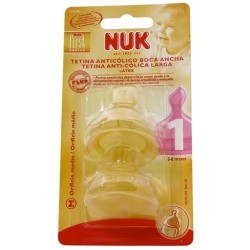 Nuk tetina fist choice látex boca ancha talla 1 orificio m 2uds Nuk - 1