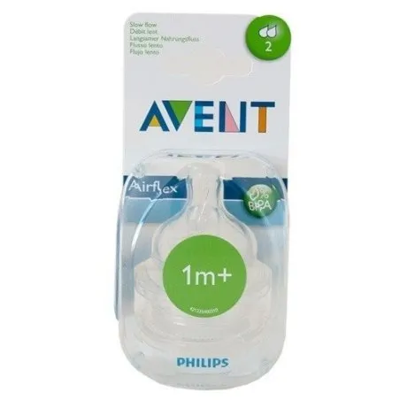 Avent tetinas clásicas flujo lento 1 mes 2uds Avent - 1