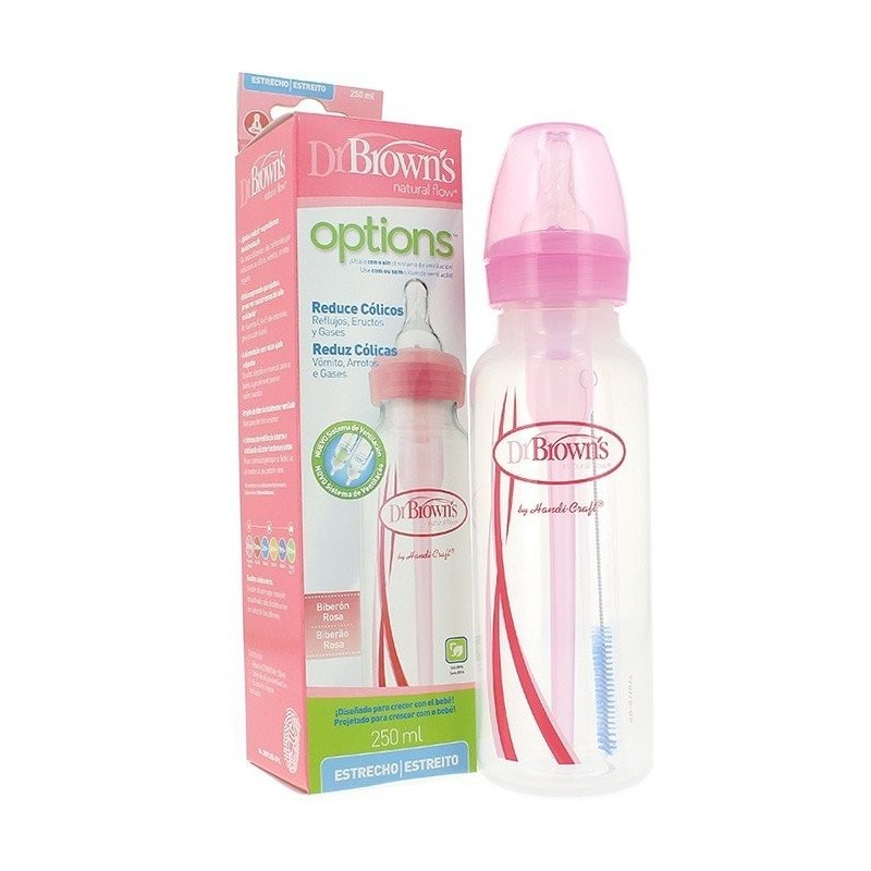 Dr.brown´s biberón estandar rosa 250ml Dr.Brown'S - 1