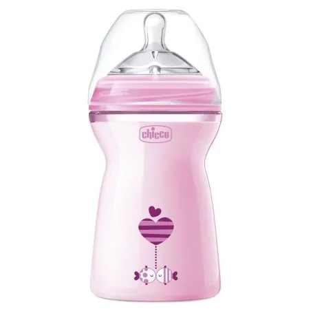 Chicco biber&oacute;n natural feeling 6m+ rosa 330ml Chicco - 1