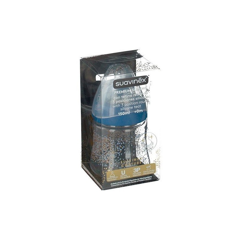 Suavinex biberón premium silicona tetina 3 posiciones 150ml Suavinex - 1