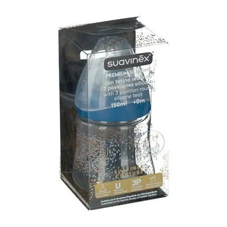 Suavinex biber&oacute;n premium silicona tetina 3 posiciones 150ml Suavinex - 1