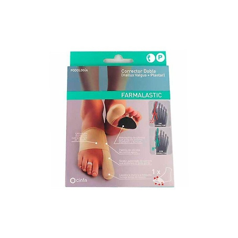 Corrector doble pie izquierdo t/p Farmalastic - 1