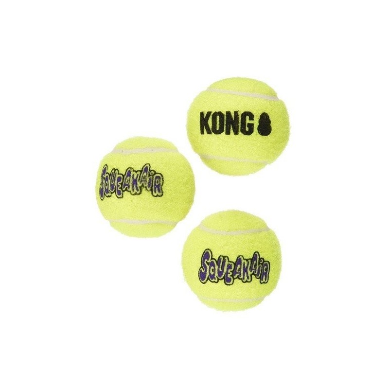 Kong squeaker tennis ball (3 pack) medi Kong - 1
