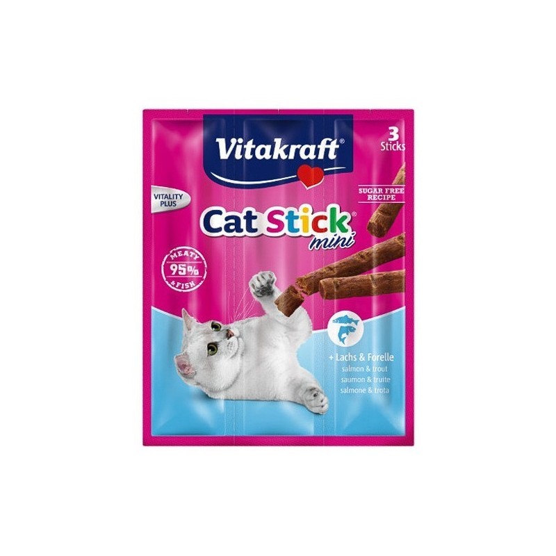 Vitakraft Cat stick mini, salmón & trucha 18g 3 Vitakraft - 1