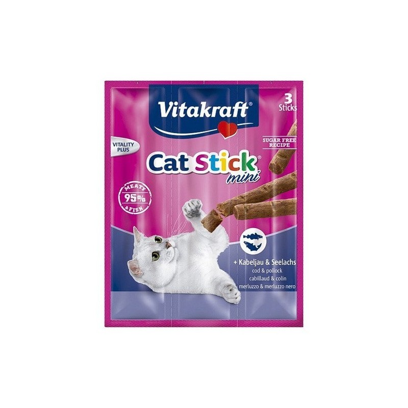 Vitakraft Cat stick mini,bacalao & atun 18g 3 u Vitakraft - 1