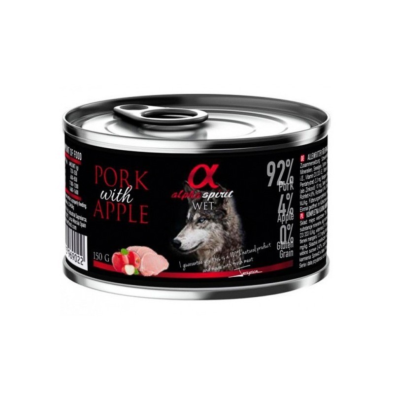 Alpha Spirit lata cerdo manzana 12x150g Alpha Spirit - 1
