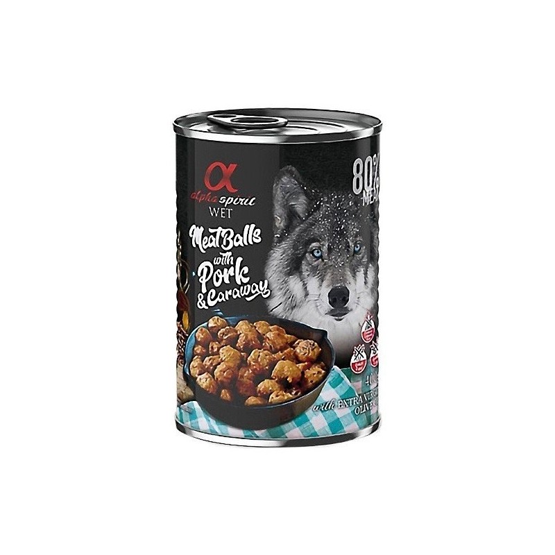Alpha Spirit albóndigas cerdo alcarabea 12x400gr Alpha Spirit - 1